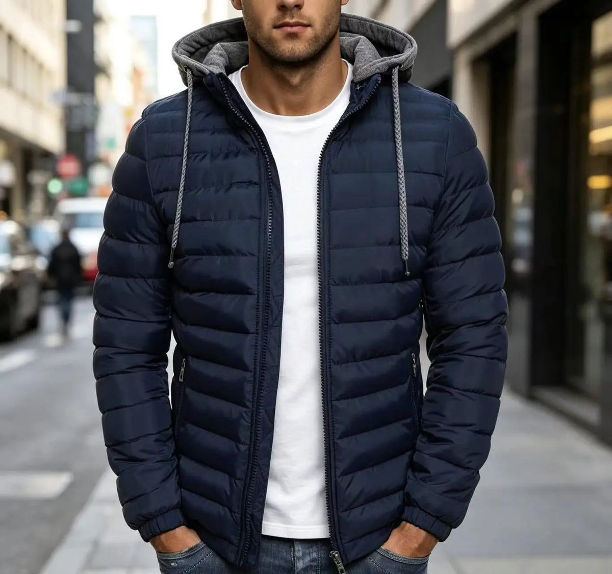 Men's Premium Quilted Hooded Winter Jacket